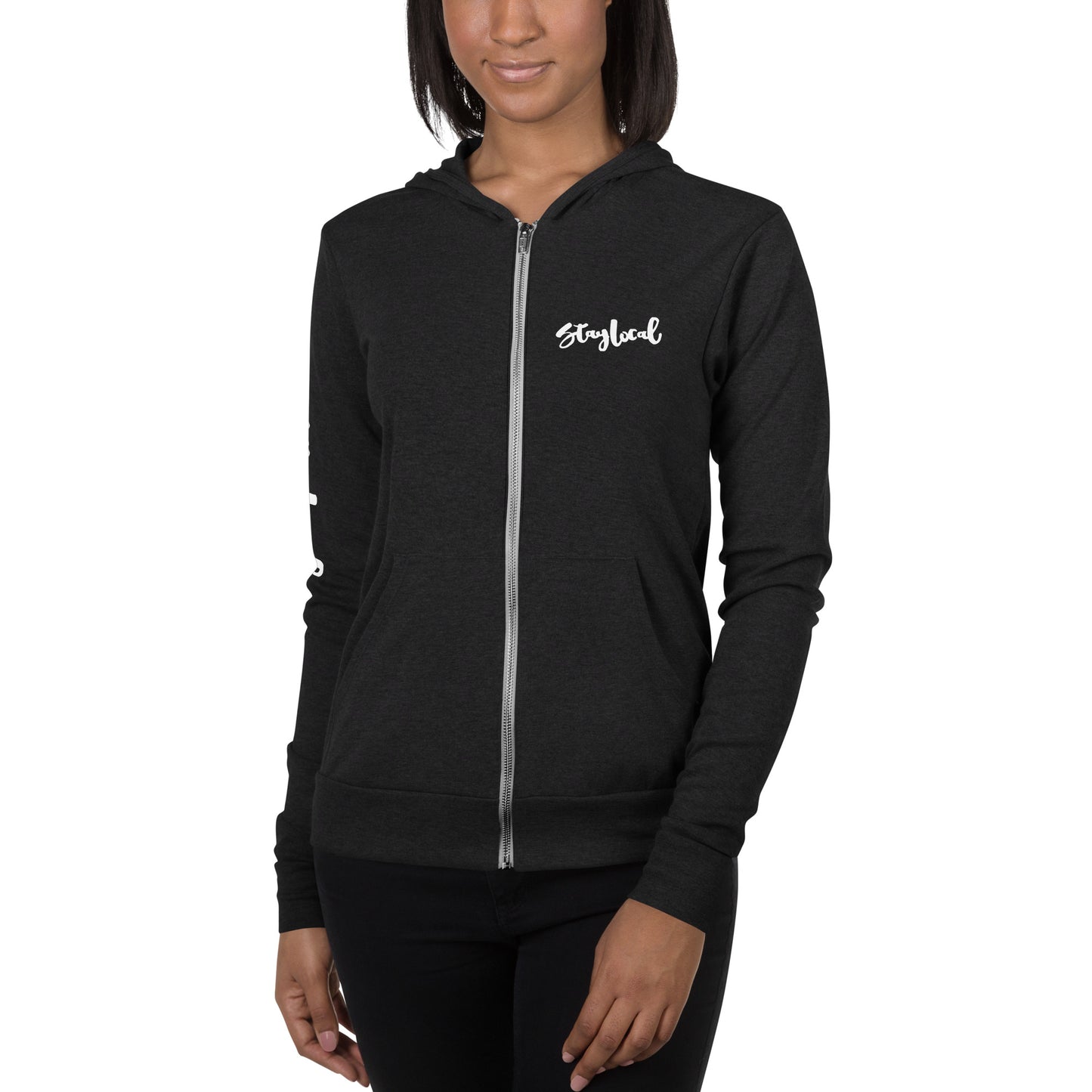 Stay Local Unisex zip hoodie