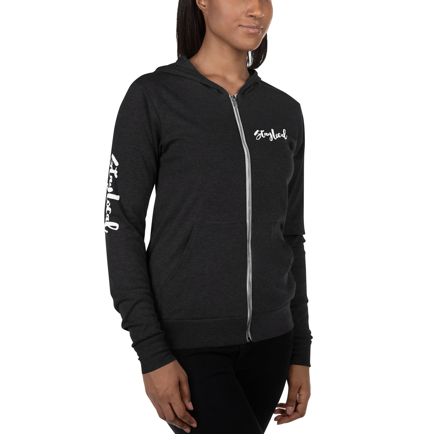 Stay Local Unisex zip hoodie